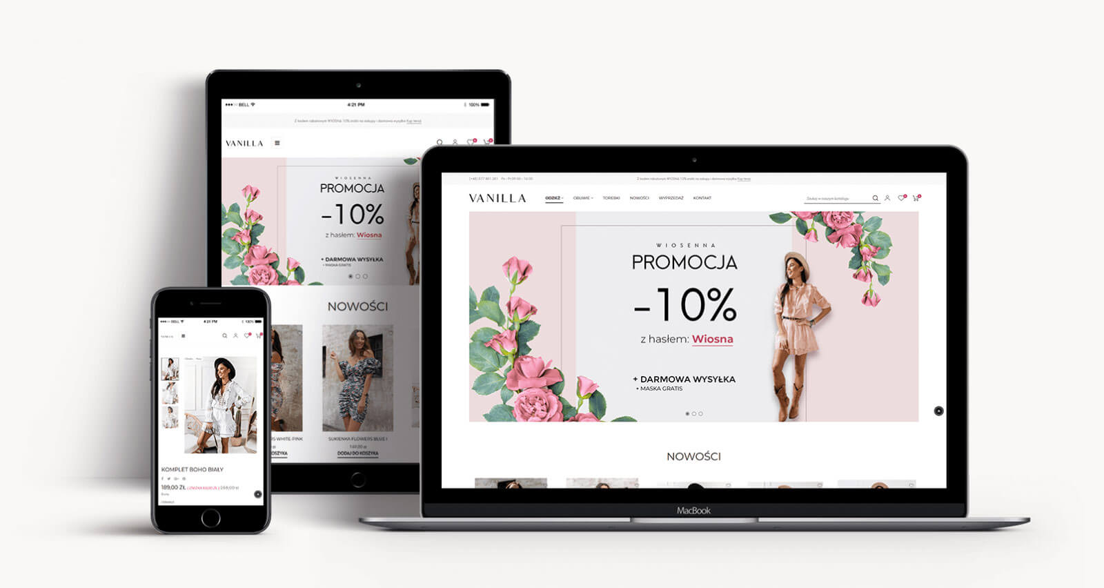 Strony internetowe - Vanilla Butik