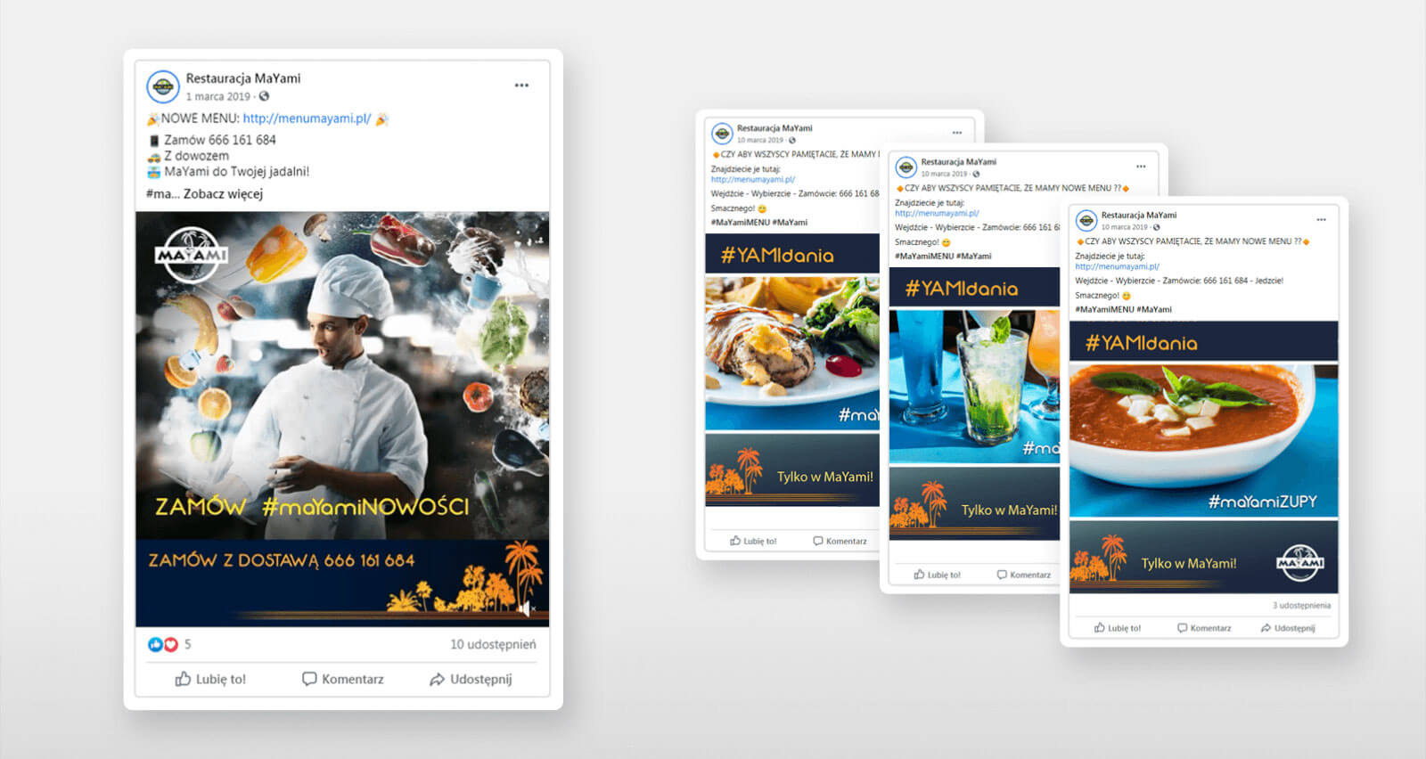 Media społecznościowe - MaYami restauracja