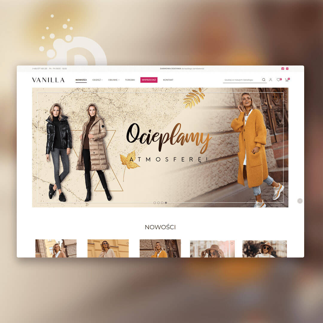 Strony internetowe - Vanilla Butik