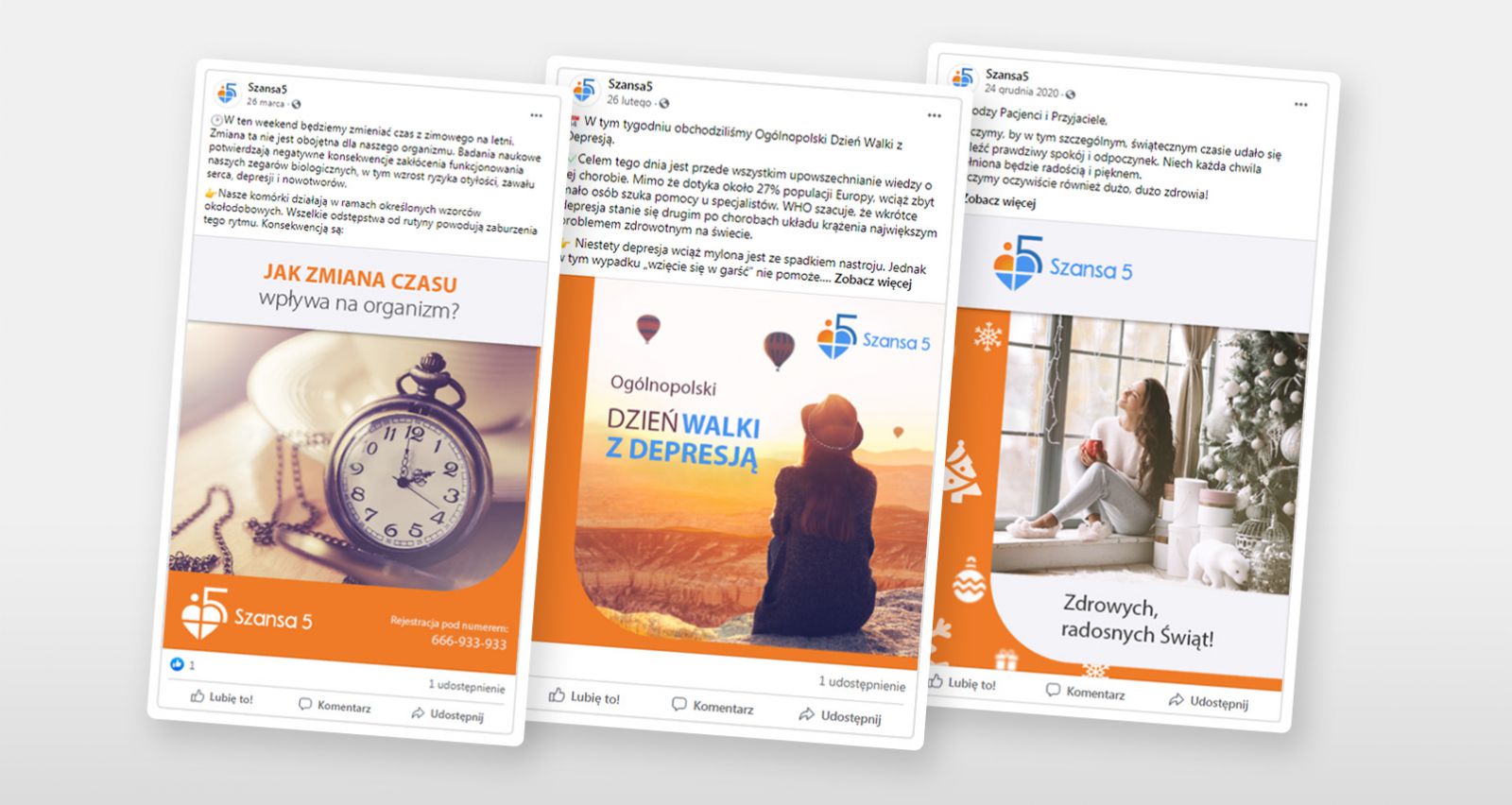 Media społecznościowe - SZANSA 5 - przychodnia prywatna