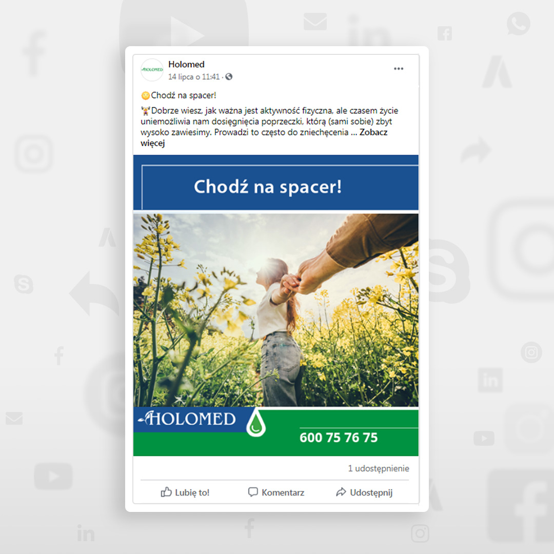 Media społecznościowe - Holomed - dla zdrowia