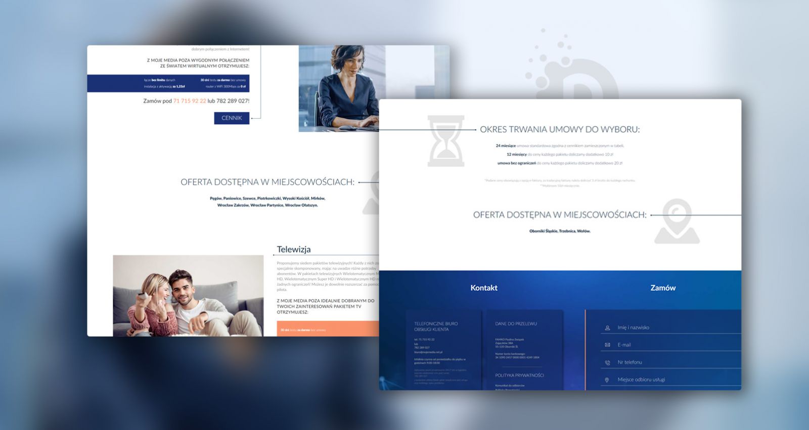 Strony internetowe - Moje Media Net - dostawca Internetu